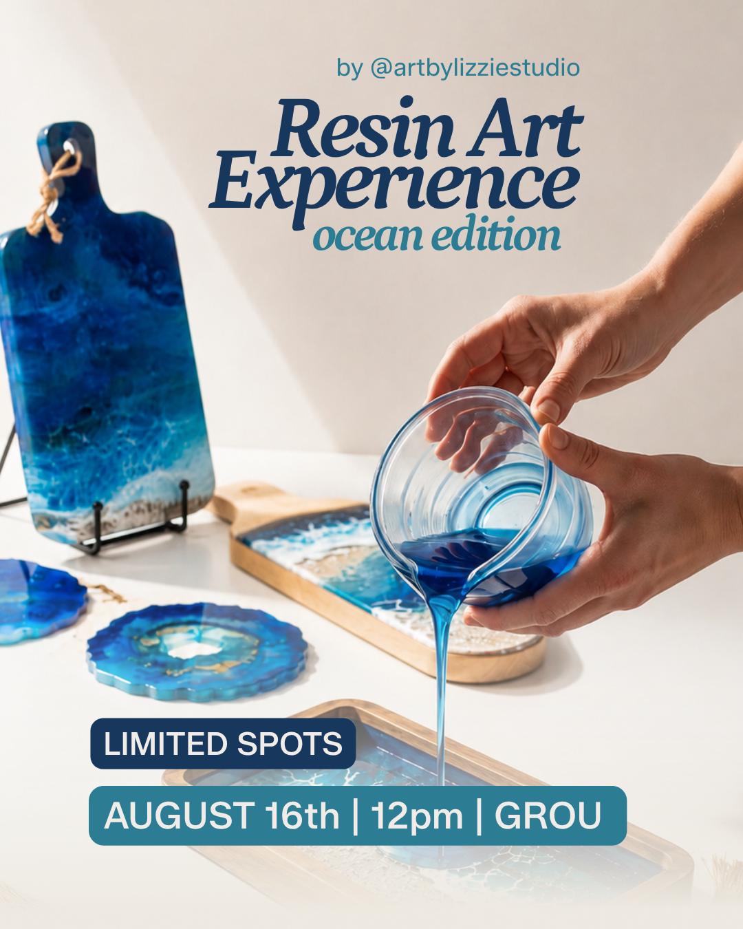 Resin Art Experience at GROU Coffee + Cowork